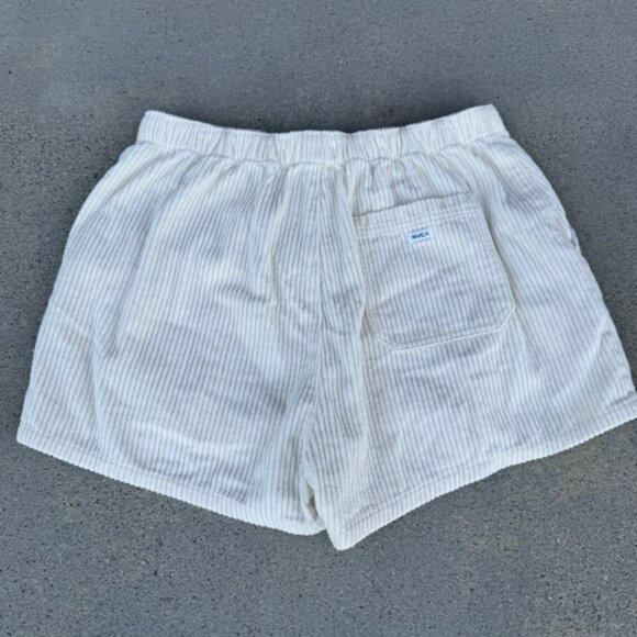 RVCA Women Cream Corduroy 100% Cotton Shorts Size Large - Picture 6 of 7